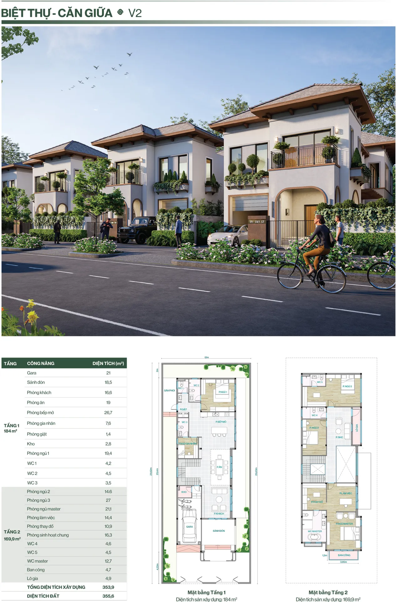 BIỆT THỰ - CĂN GIỮA - V2