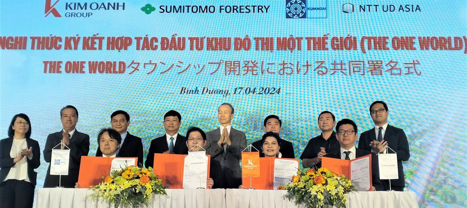 Các đối tác ký kết cùng nhau đầu tư, phát triển dự án Một Thế Giới – The One World.